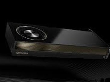 High-end graphics card on black background.