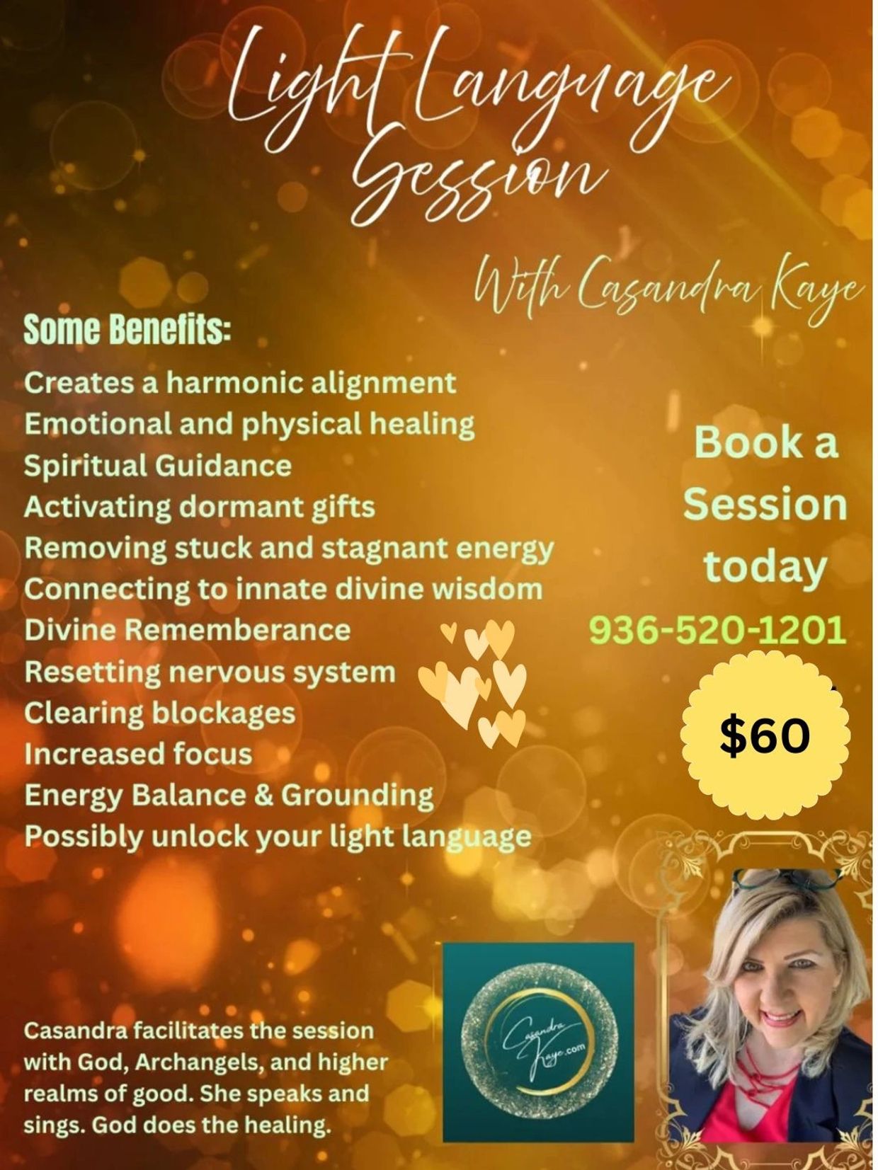 30 Minute Session - Casandra facilitates a 30 minute session with God, Archangels, and higher realms