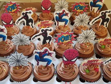 spiderman cupcakes