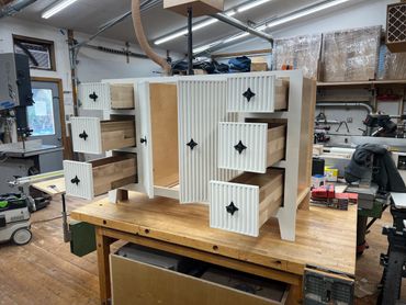 custom drawers in bathroom vanity