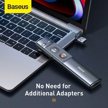 Baseus Wireless Presenter USB& USB C Laser Pointer with Remote Control Infrared Presenter Pen For Pr