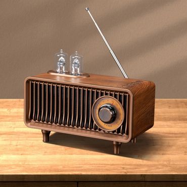 Rádio Portátil Kebidumei Retro Alto-Falante Bluetooth Subwoofer Cartão De Memória