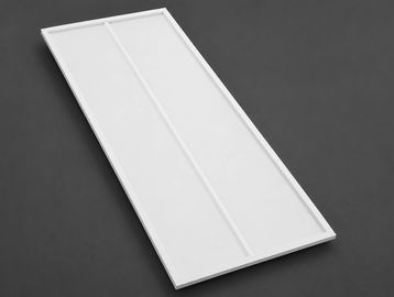 A plain white rectangular panel on a dark surface.