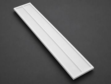 White rectangular tray on a dark background.