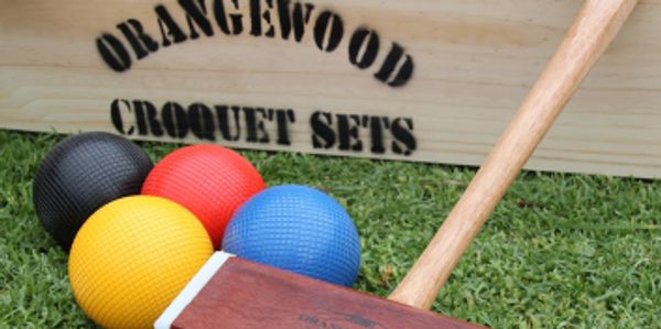 Croquet Set, Balls And Mallet