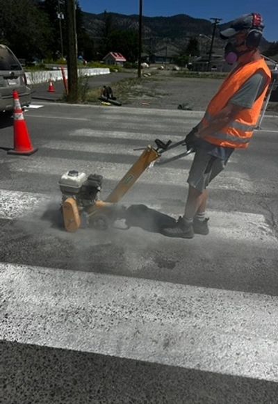 Asphalt Line Eradication, Line Removal, Kelowna, Salmon Arm, Vernon, Enderby, Armstrong, Kamloops