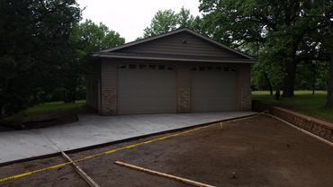 Detached garage new build.