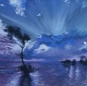 pastel landscape painting