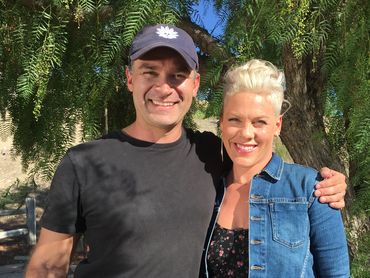 John Varga and singer PINK
Los Angeles, California 
CBS SUNDAY MORNING