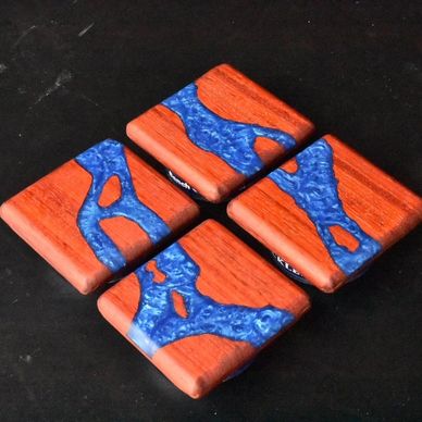 Offerings include a range of North American and international hardwoods and epoxy colors and designs