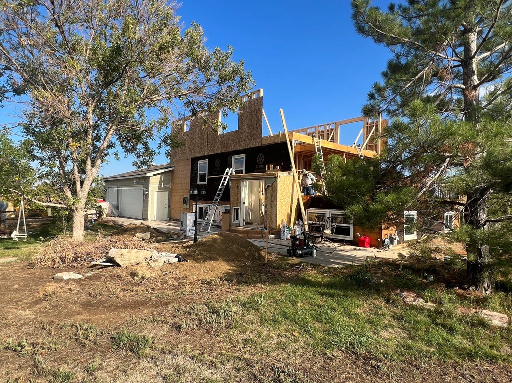 Rebuilding onto a home that had fire damage in Berthoud, CO