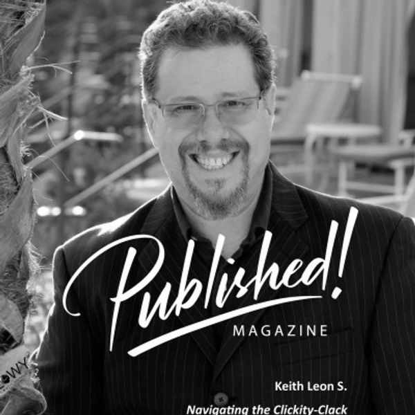 Smiling man in glasses on a magazine cover titled Published!