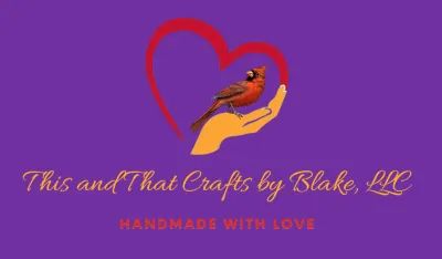 This and That Crafts by Blake, LLC Handmade with love. Cardinal perched in the palm of hand. 