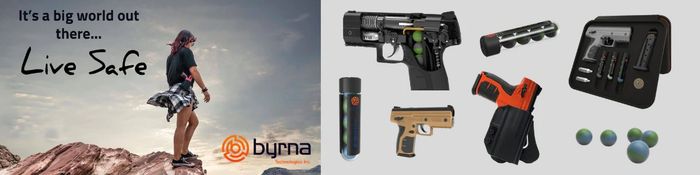 Byrna launchers SD LE and accessories
