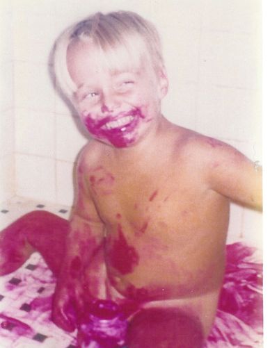 Ben in the bathtub at 24 months