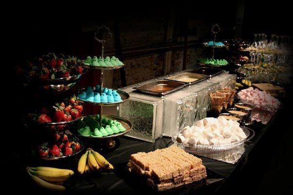 A Chocolate fondue river can be customized to suit your colors & theme, 