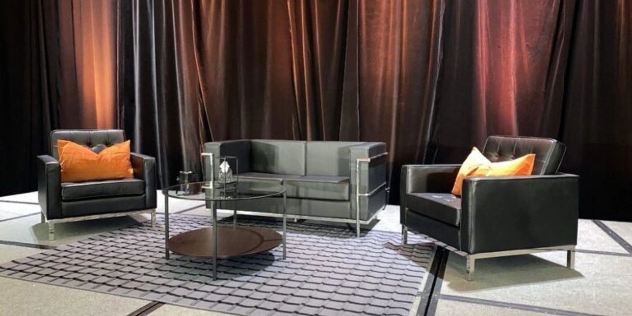 Black Leather Event Lounge Furniture Rentals In All The Dallas DFW Area