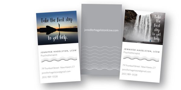 Business cards for Jenifer Hagelston, LMFT