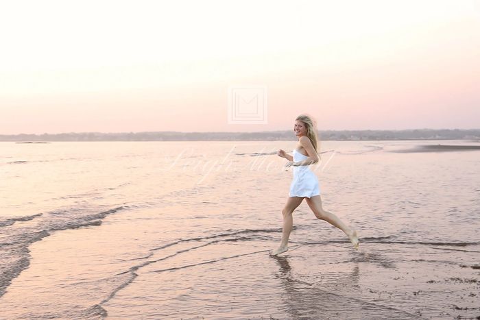 Girl running on the beach