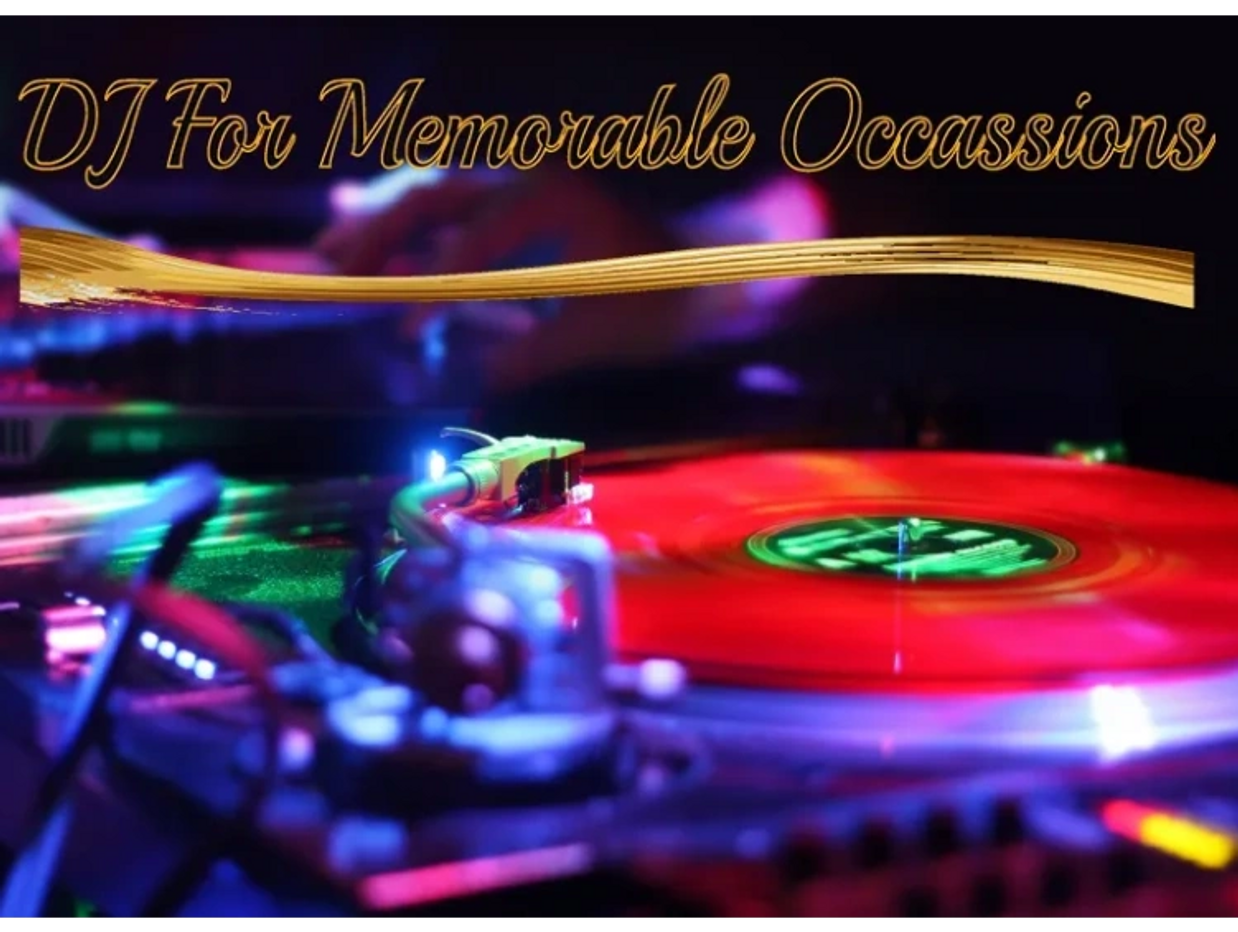 DJ for memorable occasion poster on the display