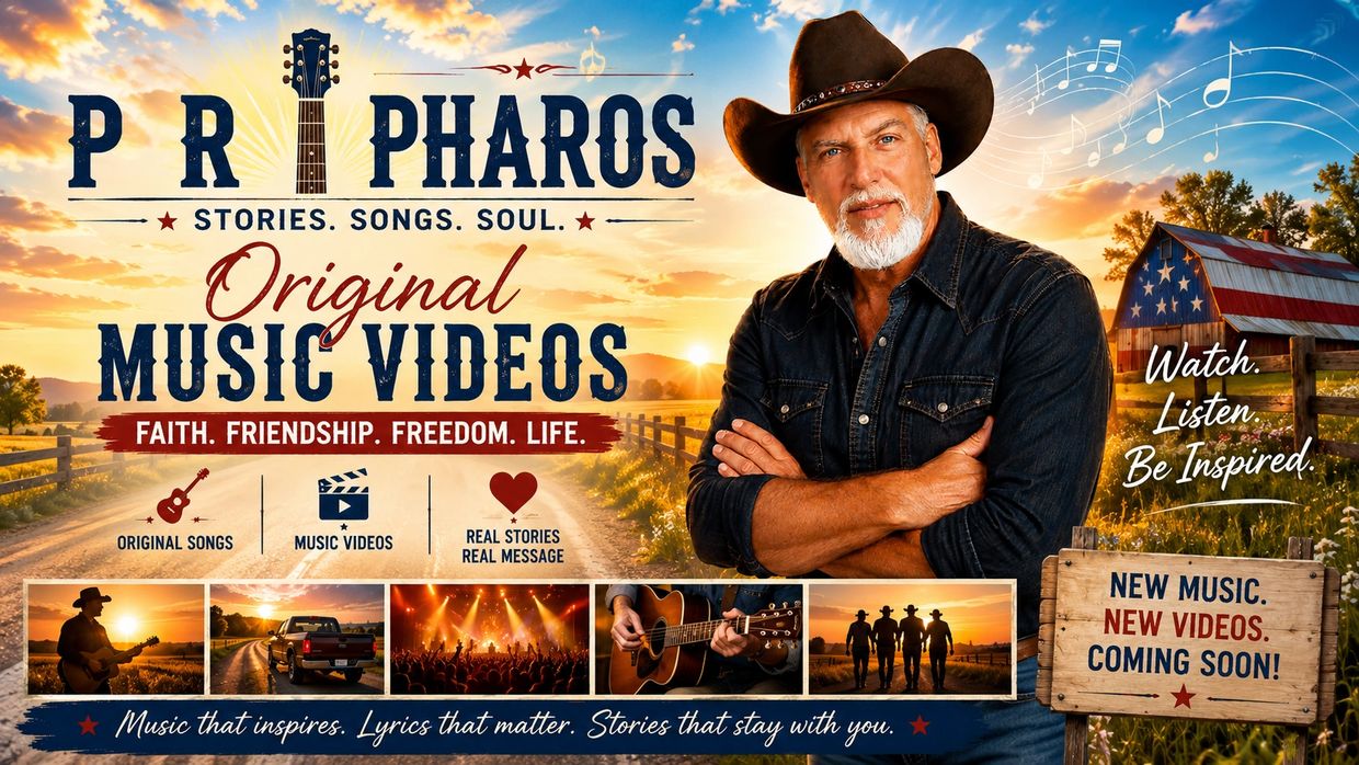 Pri Pharos promoting original music videos with faith, friendship, and life themes.
