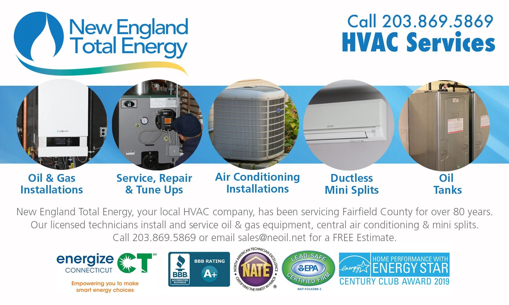 HVAC Installations, Service and Repairs in Fairfield and Westchester County.