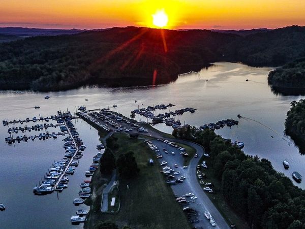 Aerial picture of Summersville Lake Marina