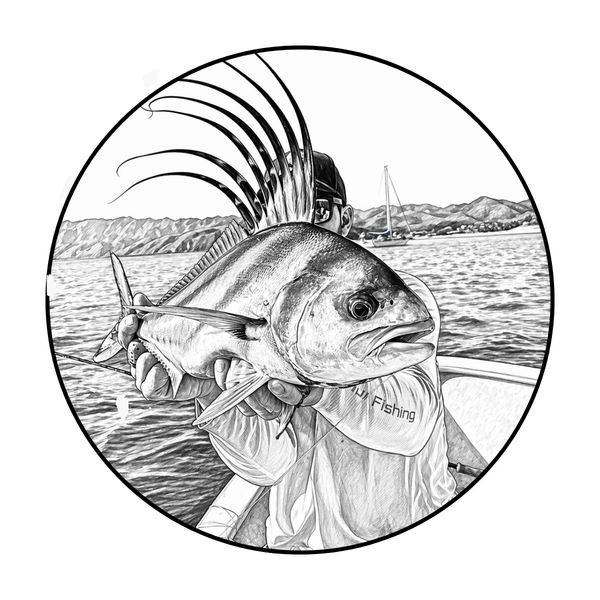Pesca con mosca de un Rosterfish
