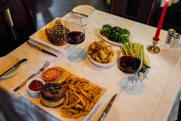 A french fries placed on a table