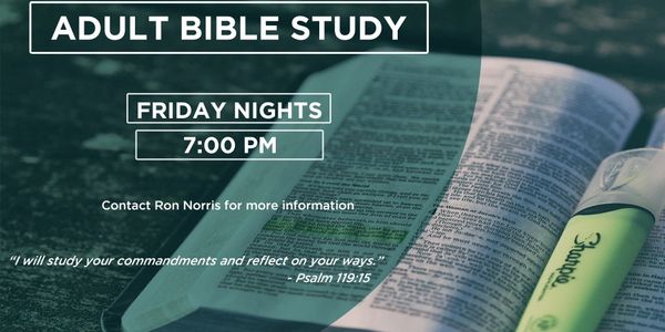 Friday night adult Bible study
