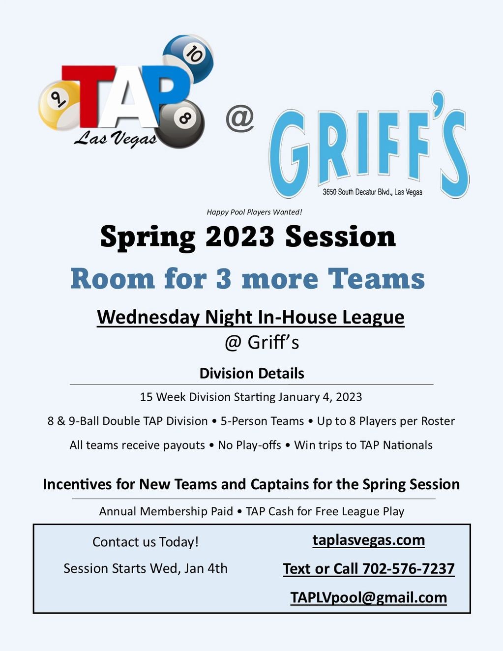 Spring 2023 Session Wed Griffs Division