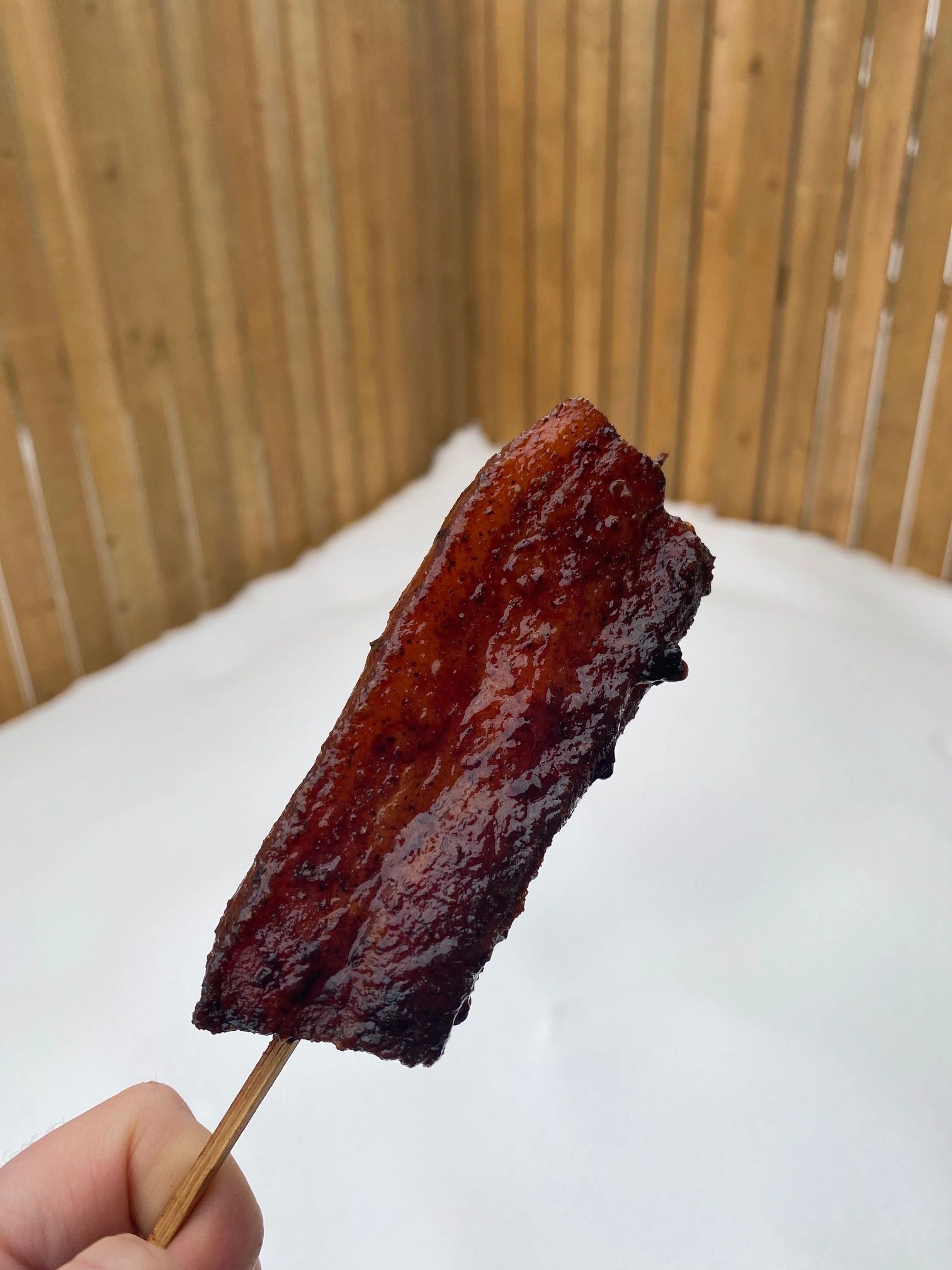 Smoked Pork Belly on a Stick | Bacon on a Stick