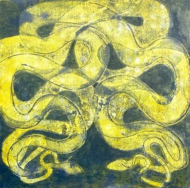 Diamondbacks
Mixed media gel plate printing, 12x12” Strathmore paper, Endangered Series, 2026