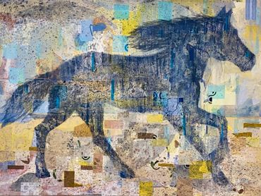 Storm Horse
 36x48” acrylic, collage and mixed media on canvas, 
Endangered Series 2026
