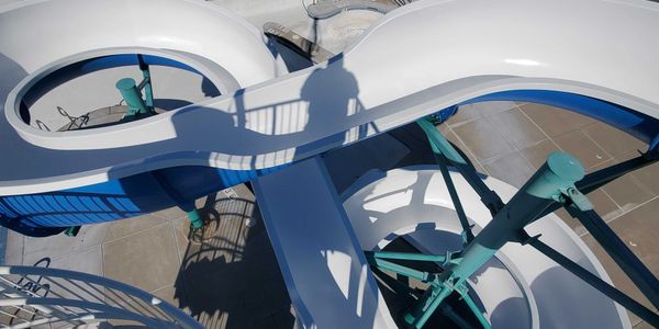 gelcoat water slide; repaint water slide; wax water slide