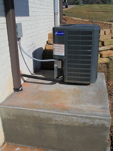Outdoor air conditioner with proper clearance 