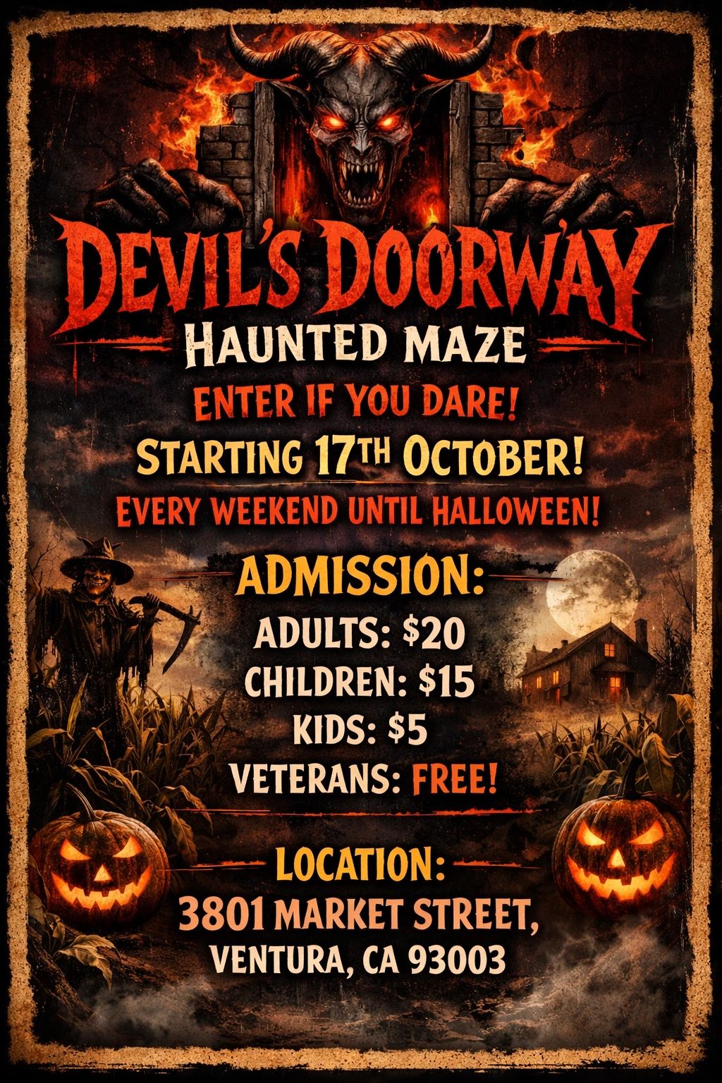 Devil's Doorway Haunted Maze: Grand Opening Bash