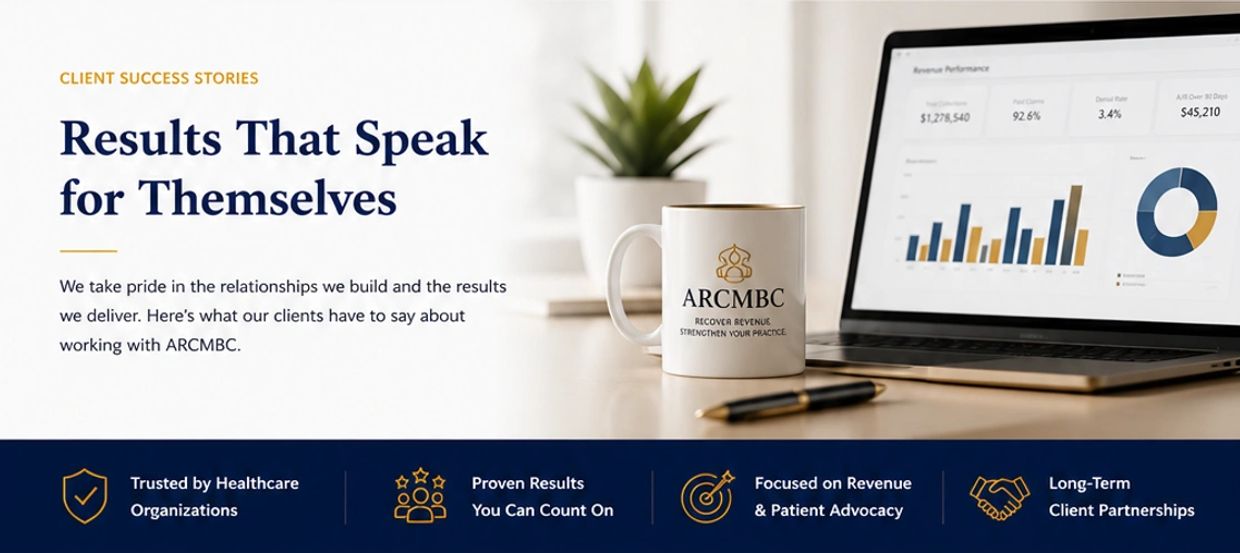 Client success stories showcasing positive results with ARCMBC.