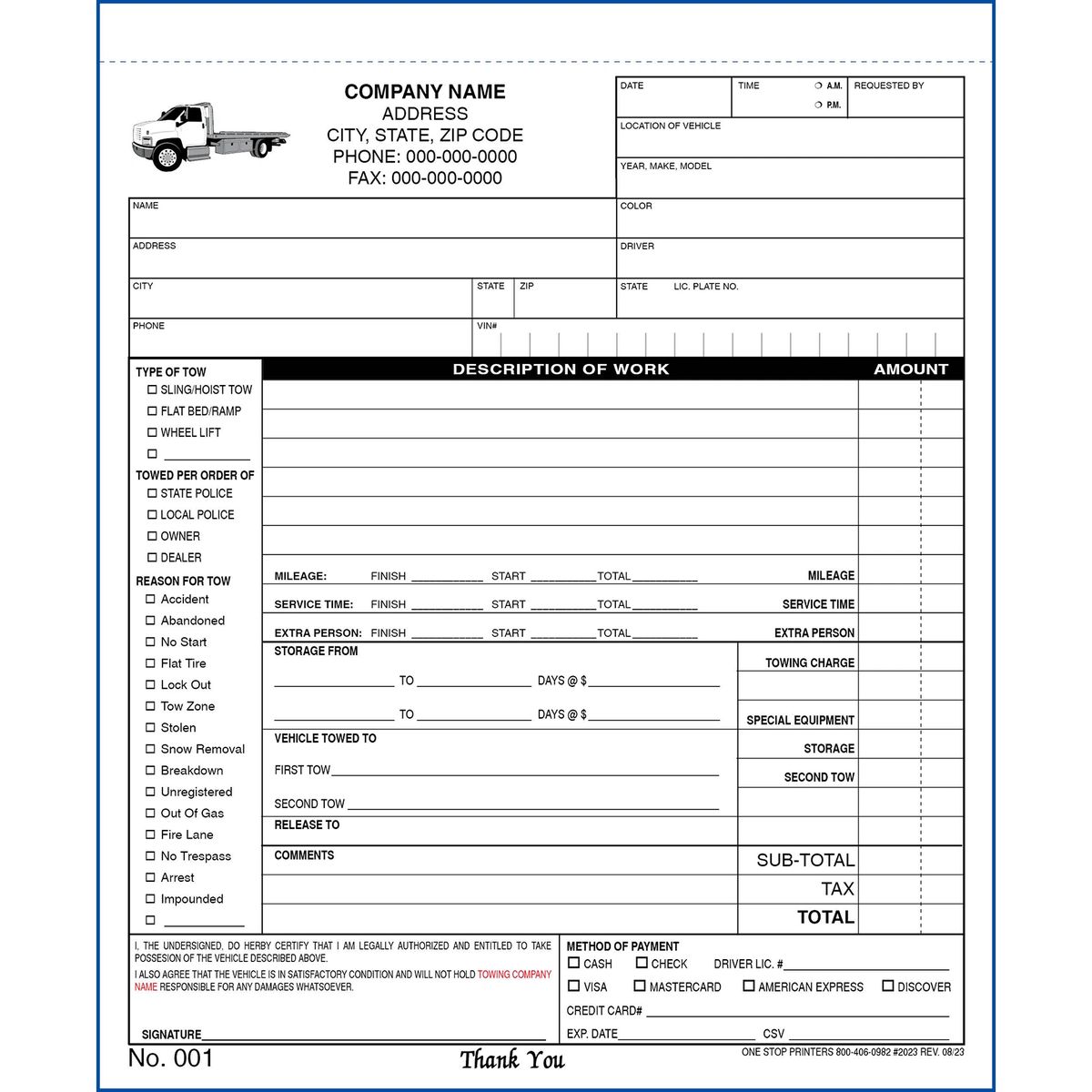 Detailed Towing Report #2023