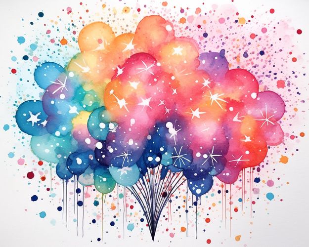 watercolor ballon bundle