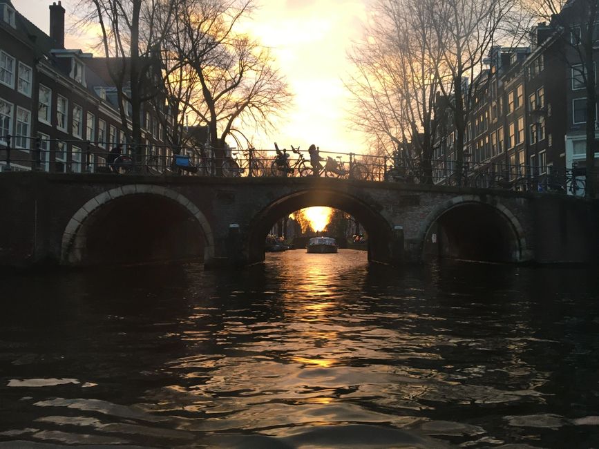 On the Canals in Amsterdam, The Netherlands