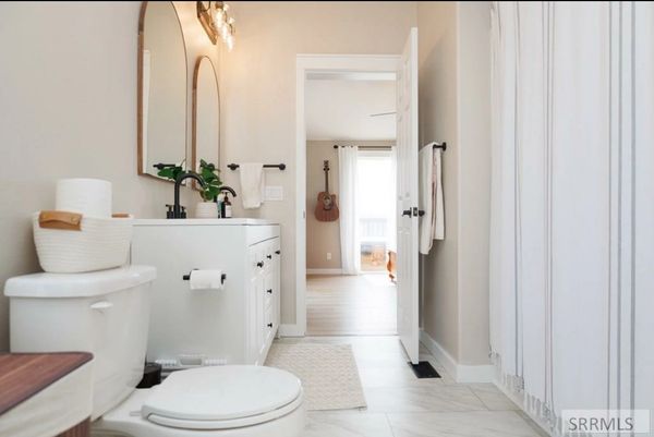 bright master bathroom