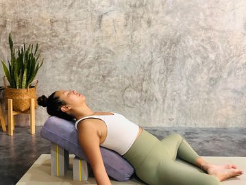 Restorative yoga at reborn yoga Koh tao