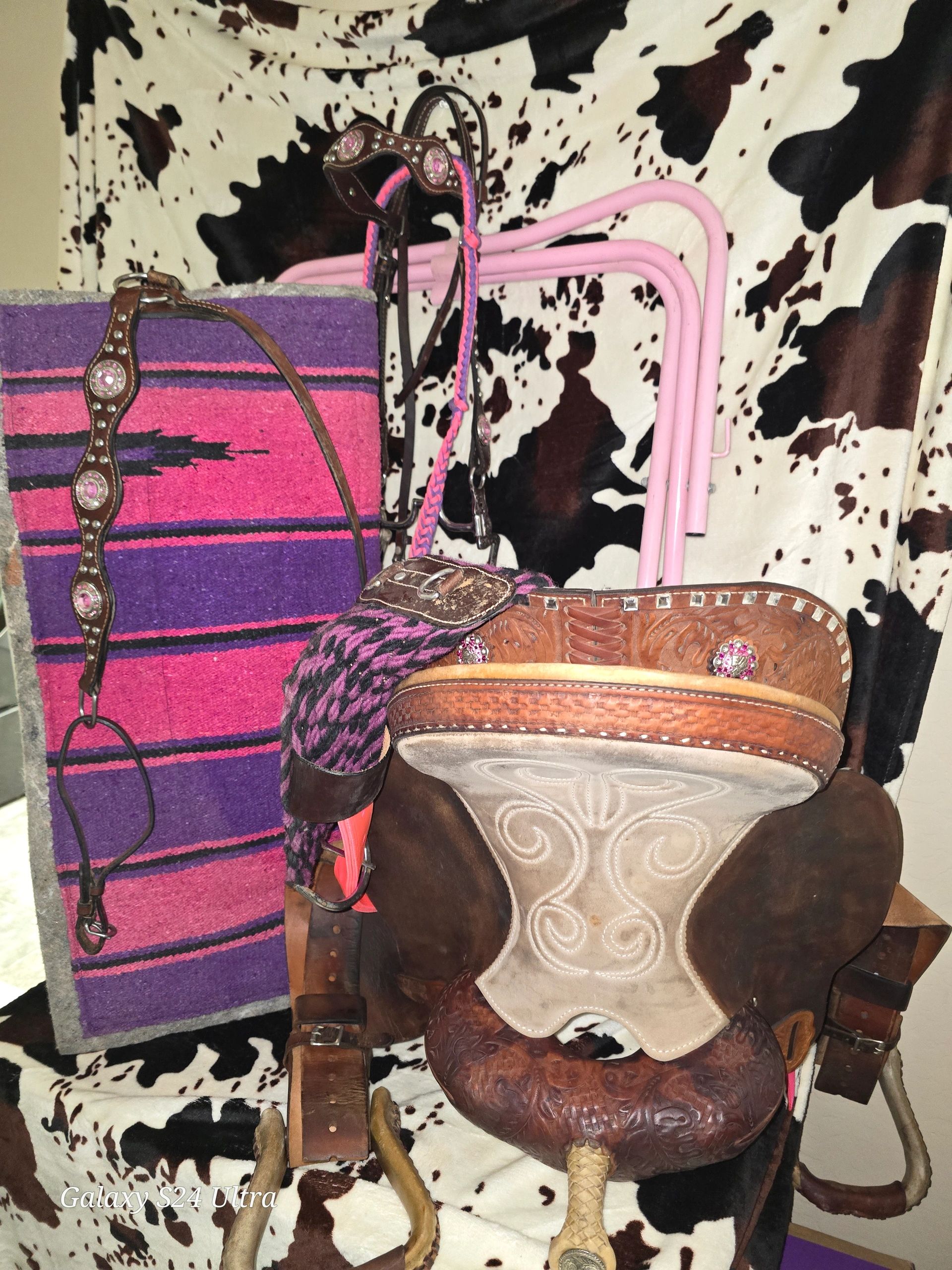 14" Hereford Barrel Saddle Complete Tack Set