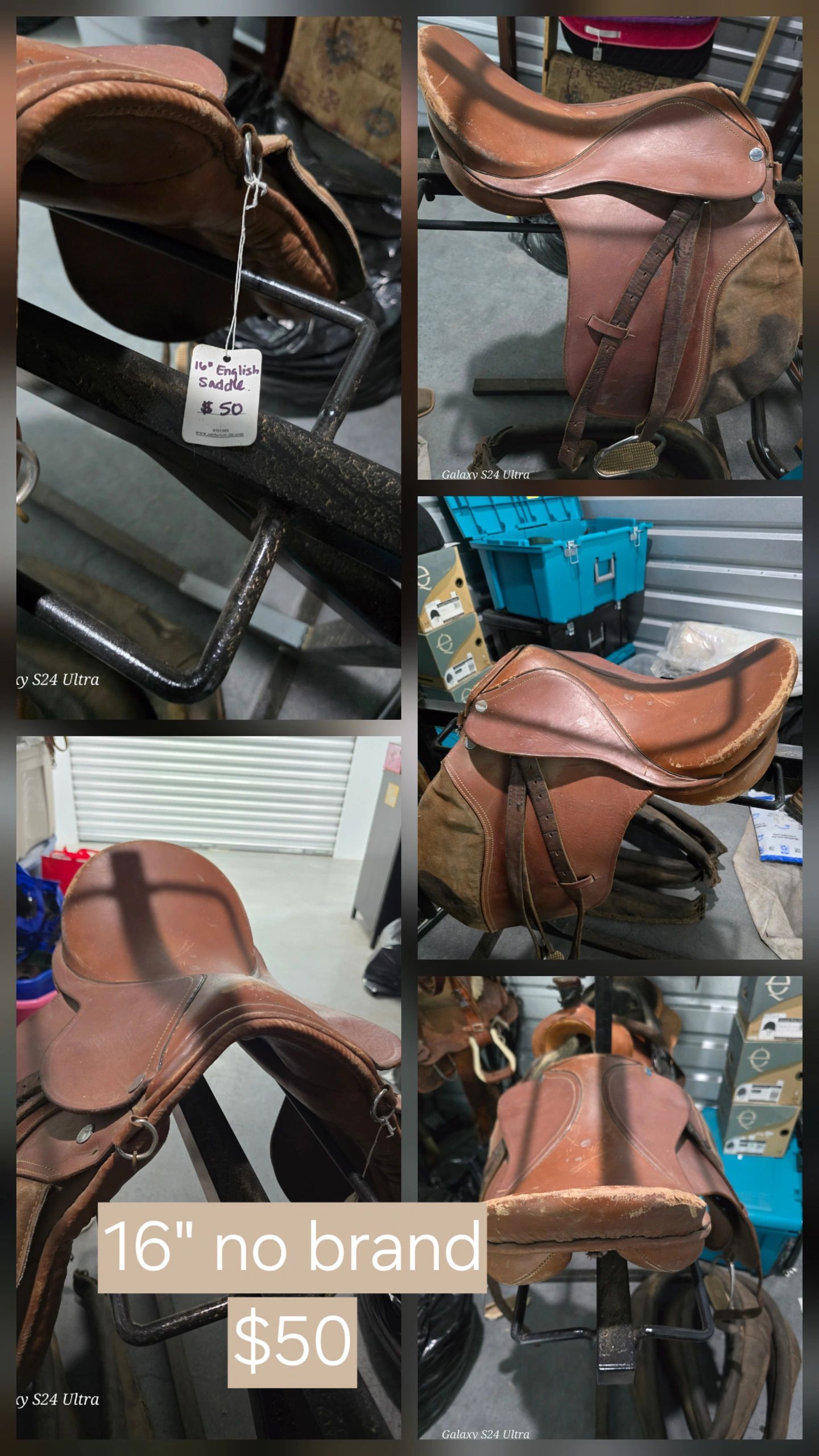 16" Used English Saddle