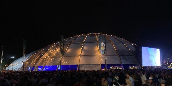 50M Wave Igloo Tent structure with White Top Fabrics