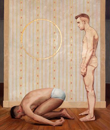 The Only Holy Ghost I Ever Knew
oil and gold on canvas
72" x 60"
2012
available