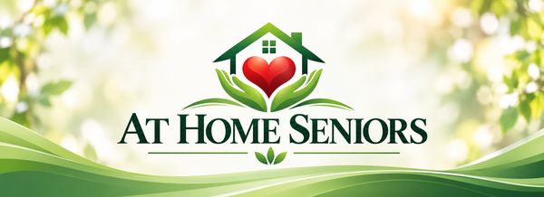 Logo for At Home Seniors care service.