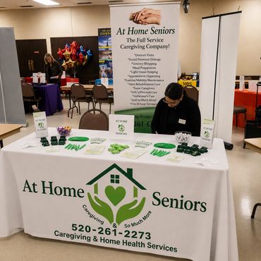 At Home Seniors caregivers at a marketing event in Tucson Az