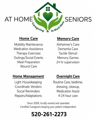 List of At Home Seniors services in Tucson Az